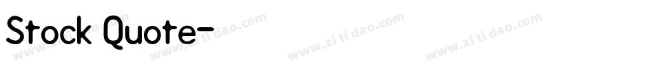 Stock Quote字体转换